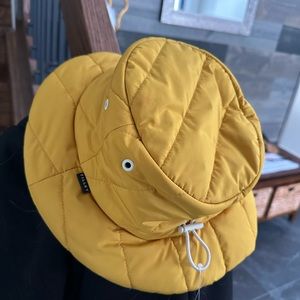 Tilley Quilted Mustard Yellow Hat NWT